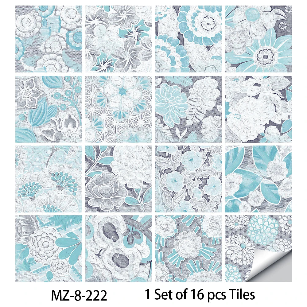 Matte Waterproof Tile Wall Sticker Peel And Stick PVC Mural