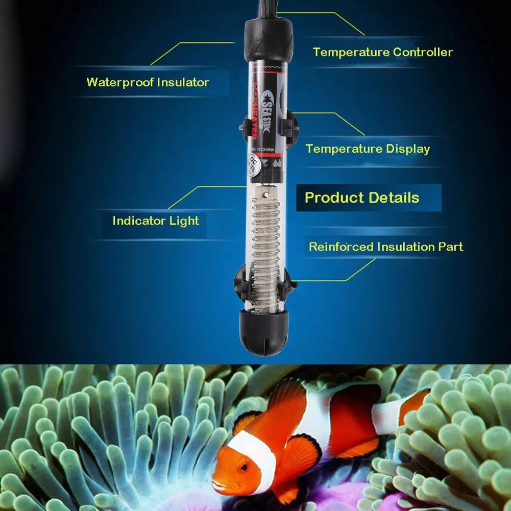 25-300W Automatic Temper Adjustment Aquarium Submersible Fish Tank Water Heater Electric Water Heater Boiler Tank Water Heater