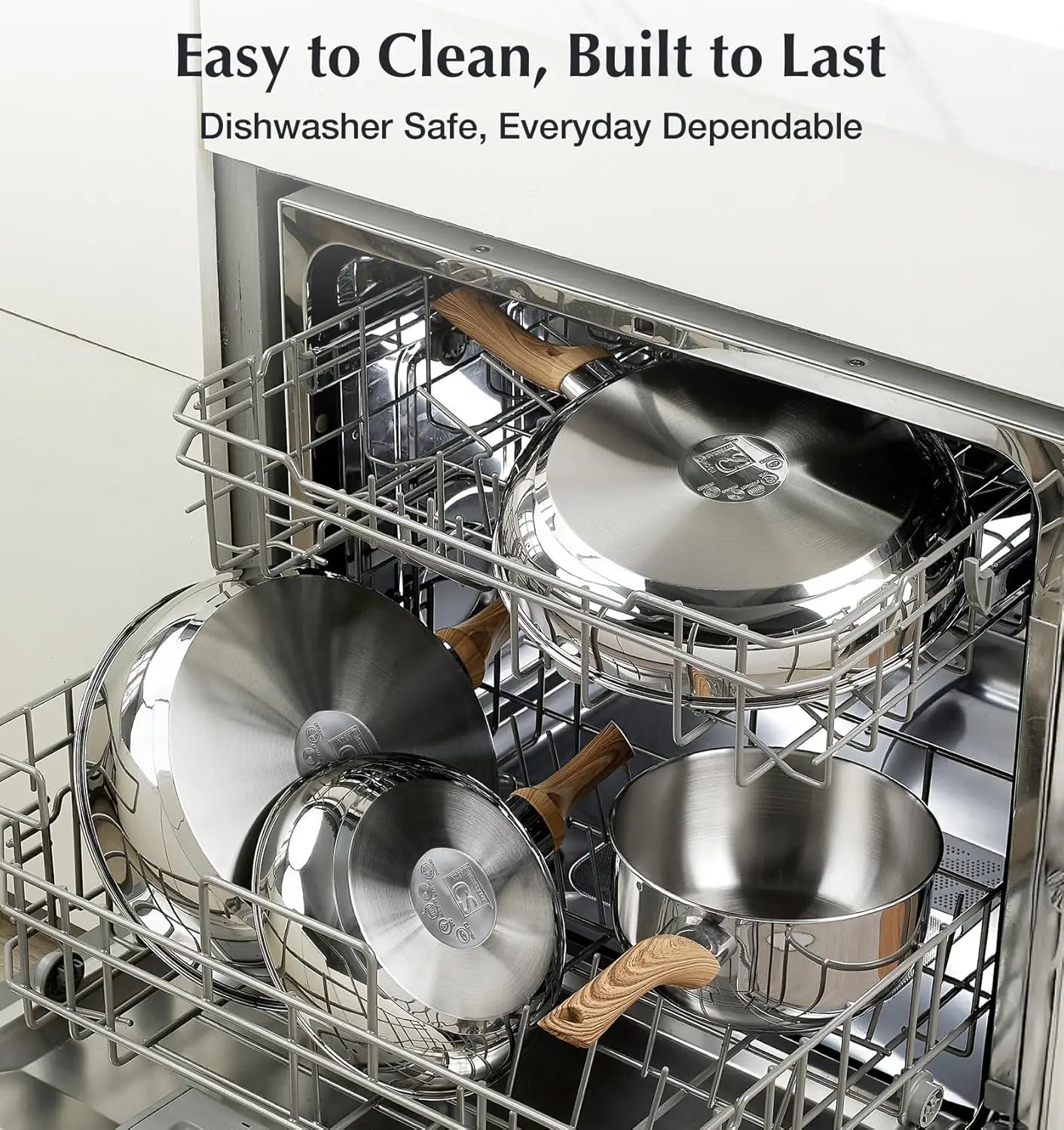 Stainless Steel Cookware Set 18 10 With Cool Touch Handles