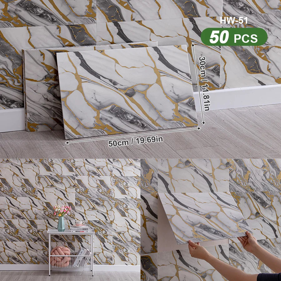 3D Self Adhesive Peel And Stick SXP Wall Tiles For Indoor Walls