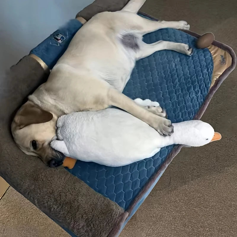 Plush Duck Dog Toy With Realistic Goose Design For Chewing