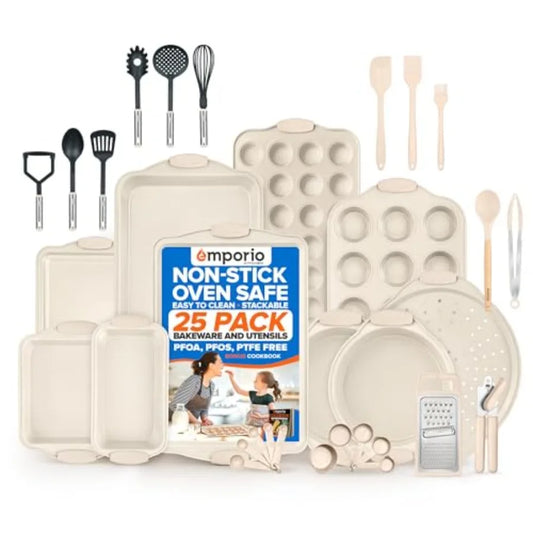 Nonstick Carbon Steel Baking Pan Set With Silicone Handle No PFOA PFOS PTFE