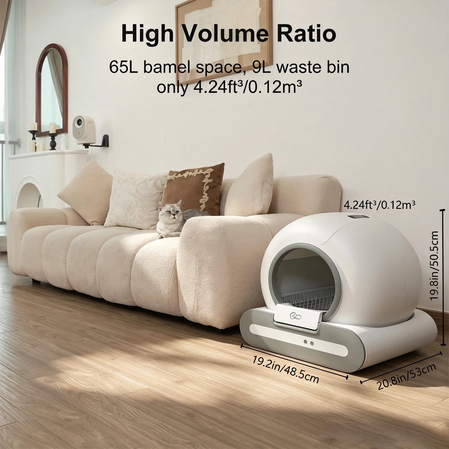DOEL Self Cleaning Cat Litter Box With App Control WiFi