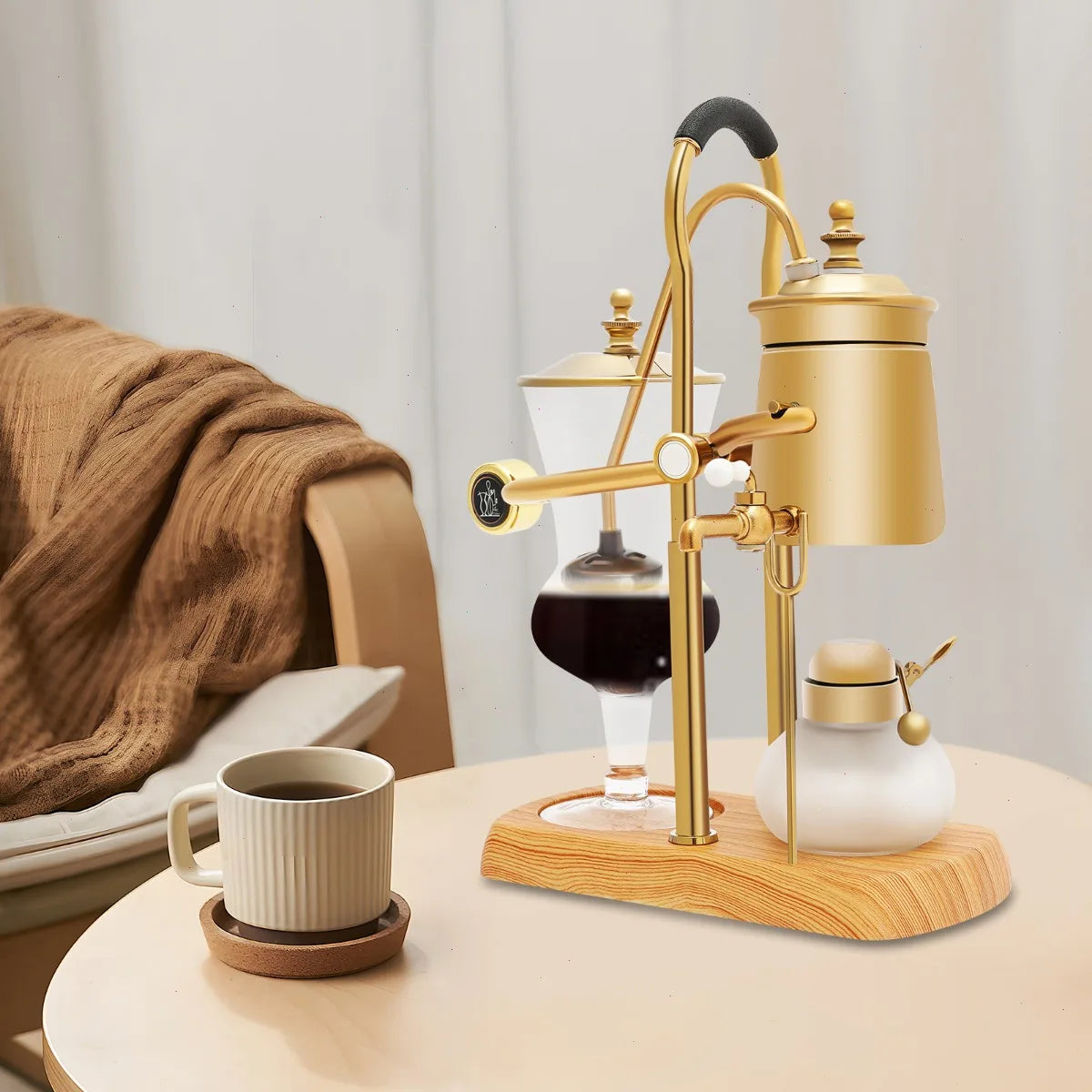 Sweetmile Siphon Coffee Maker With Glass Pot And Steel Filter