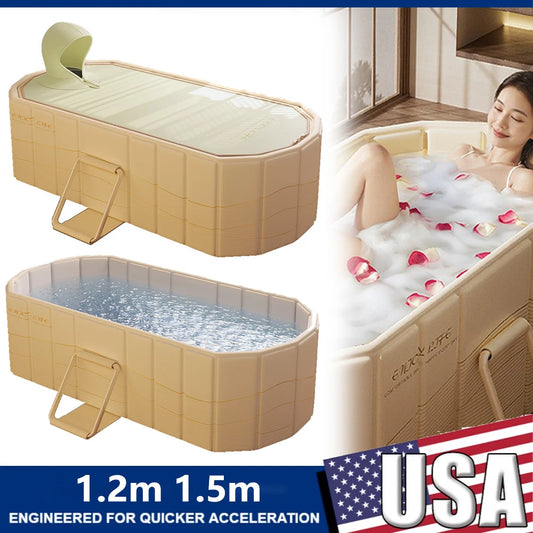 Portable Constant Temperature Foldable Bathtub For Adults With Lid