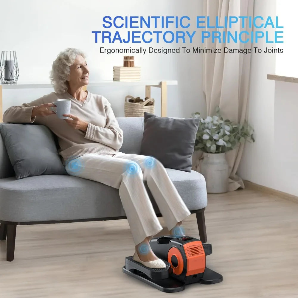 Under Desk Elliptical Pedal Exerciser For Seniors Remote 12 Speeds