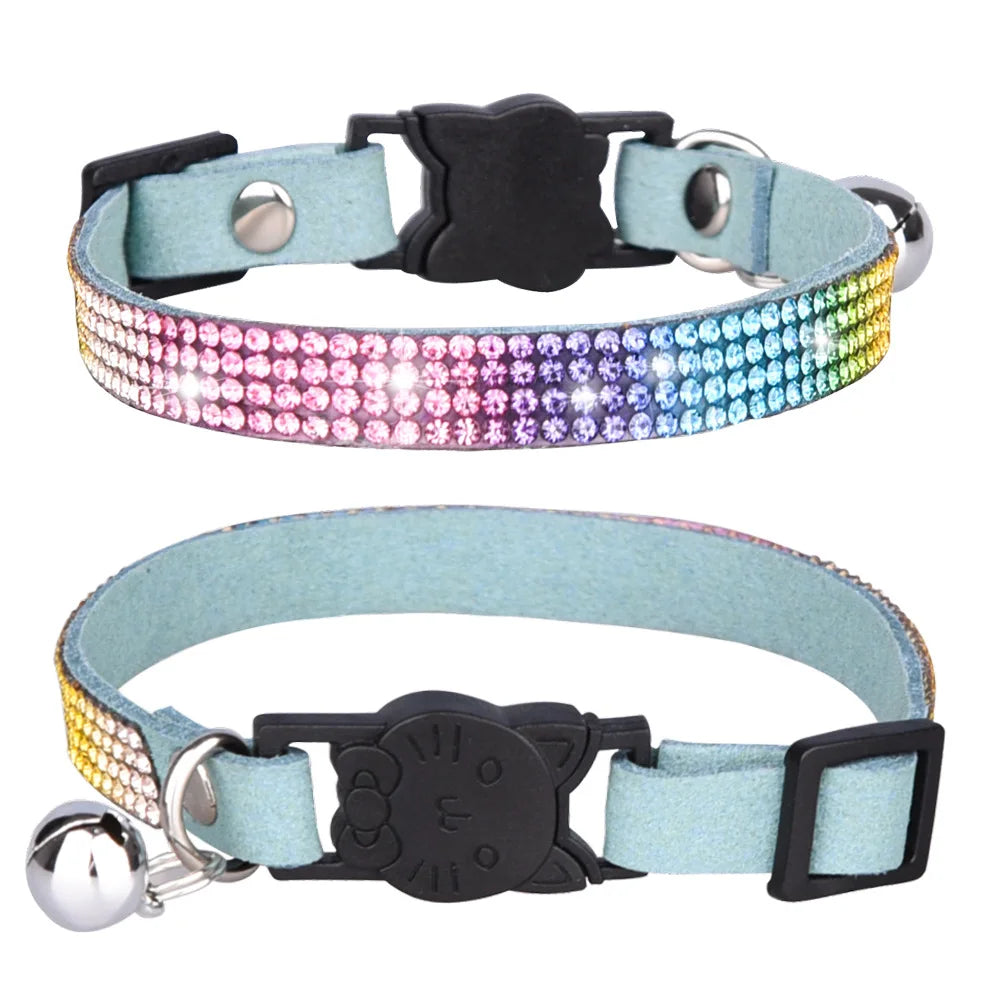 Cat Collar Rhinestone Breakaway Quick Release Safe Kitten