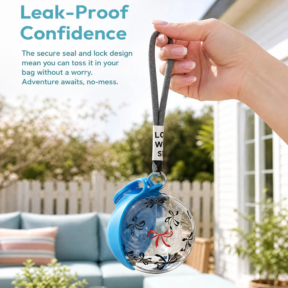 2-In-1 Portable Dog Water Bottle With Lanyard Hook