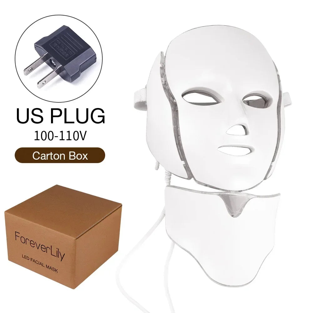 Foreverlily LED Facial Mask for Neck Rejuvenation and Whitening