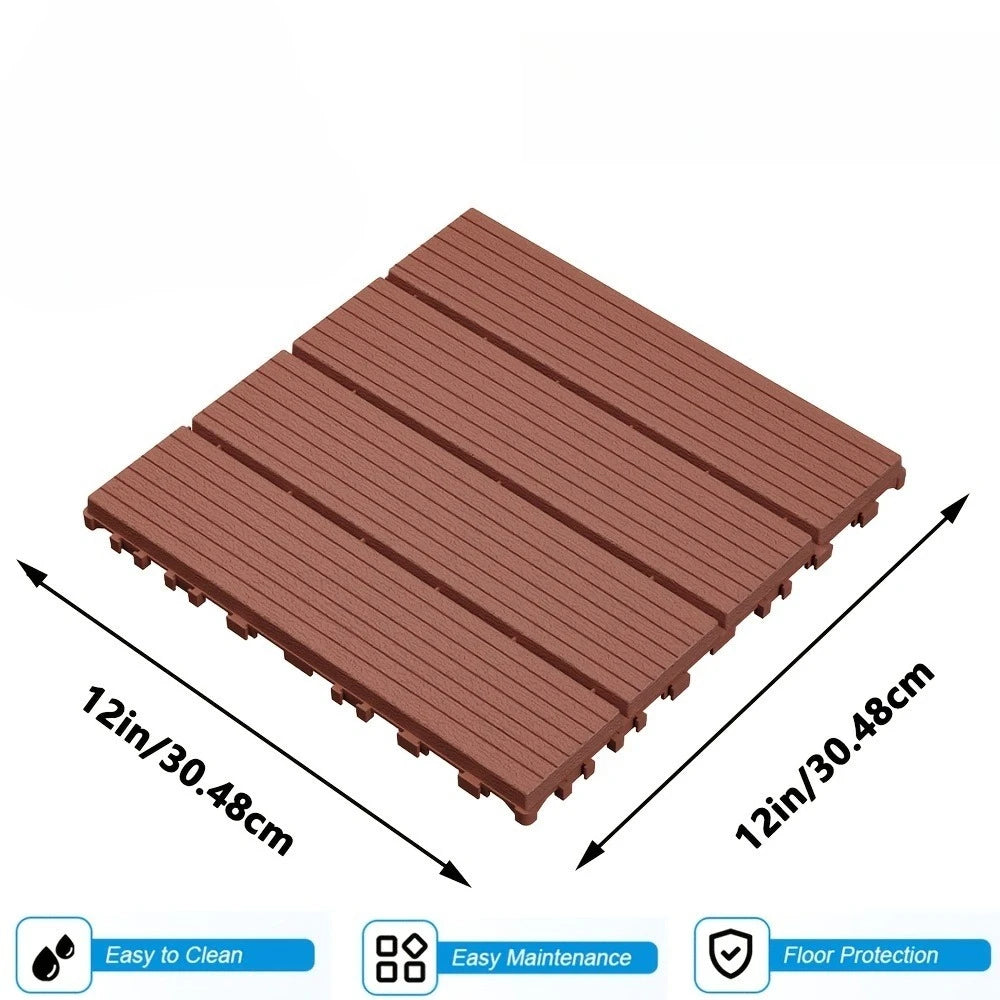 Plastic Interlocking Deck Tiles For Outdoor Patios And Balconies