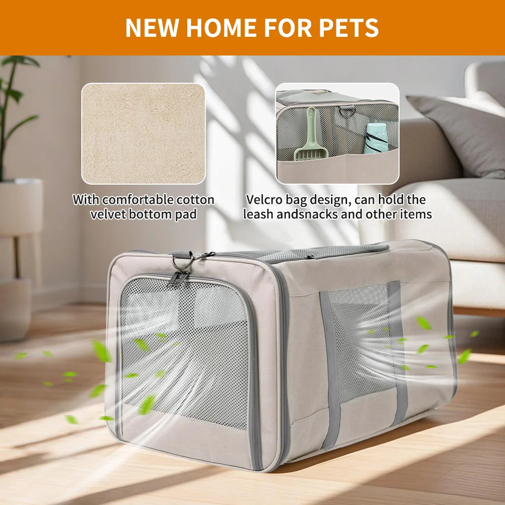 Cat Trolley For 2 Cats With Wheels And Safety Belts