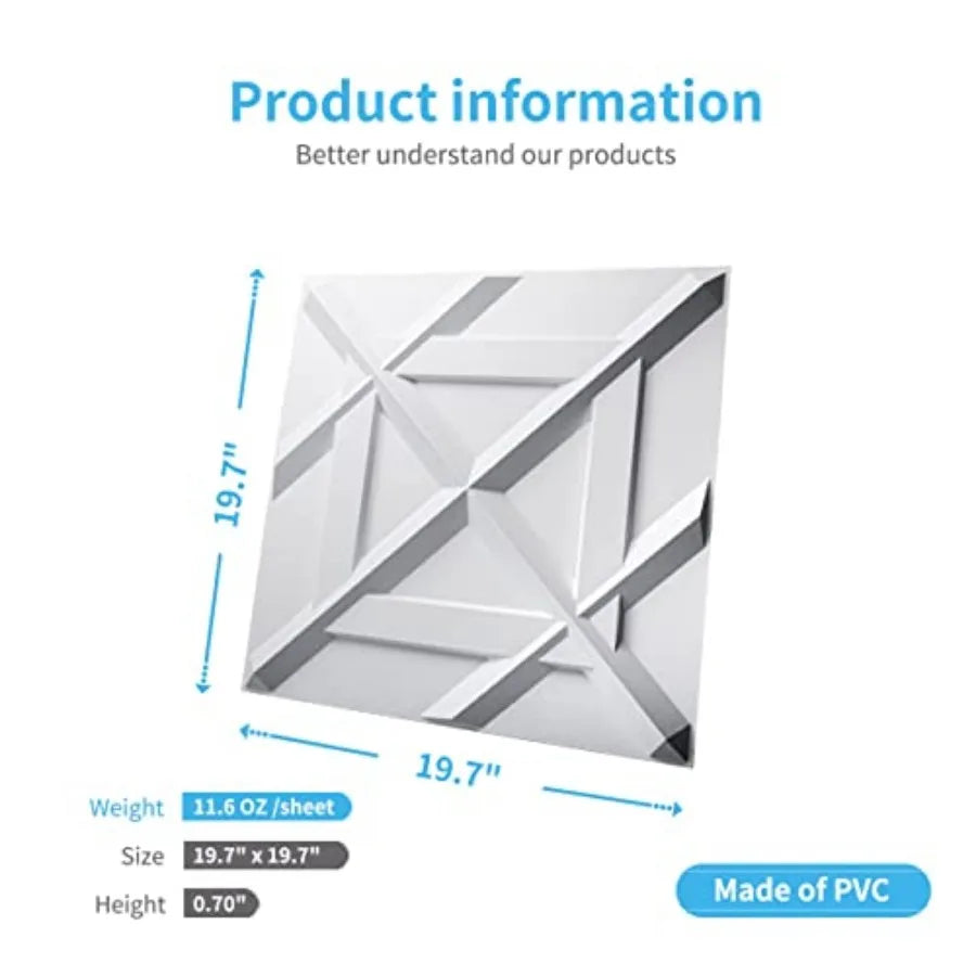 PE 3D Wall Panel Decorative Tile For Interiors And Walls