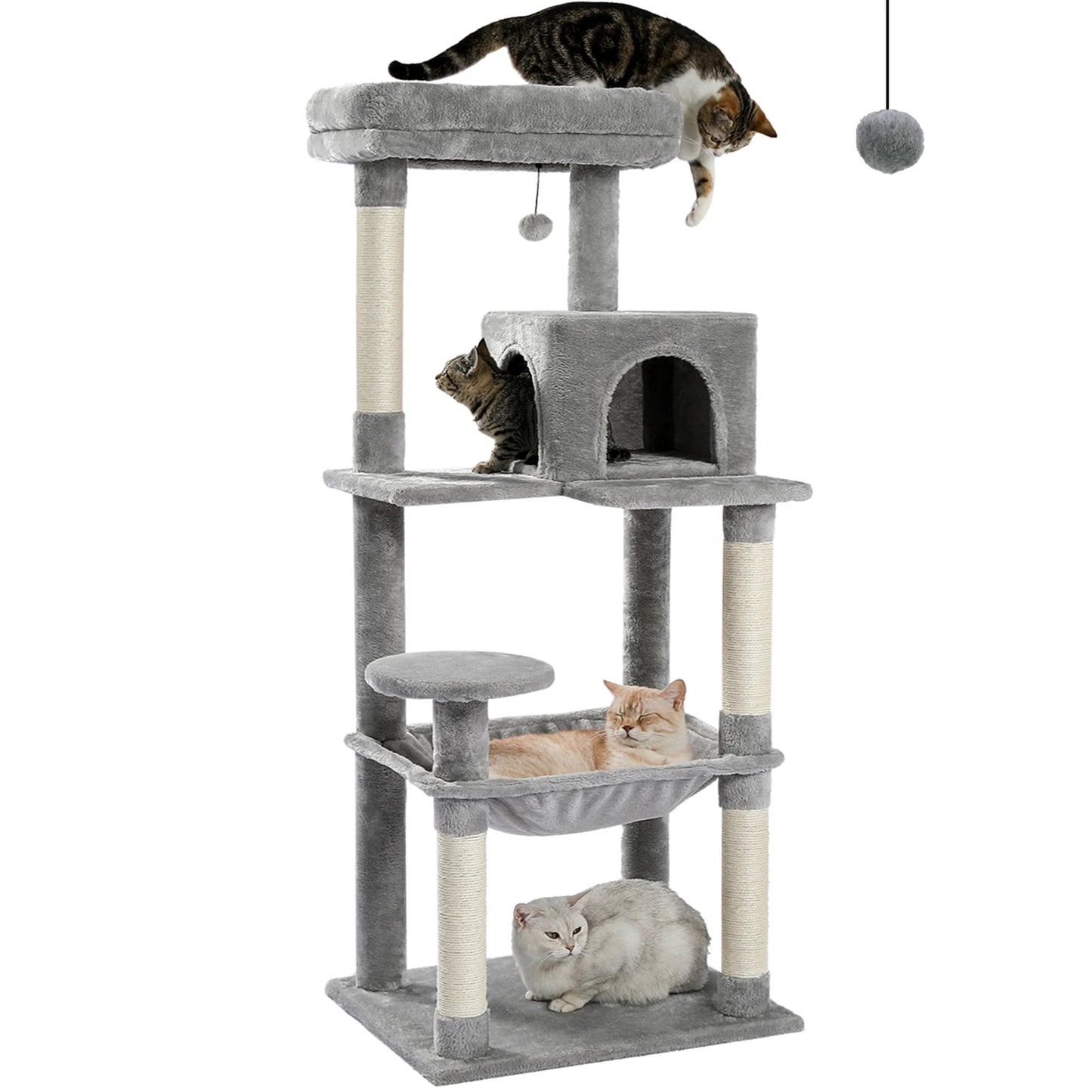 PAWZ Road Five-Level Cat Tree For Indoor Cats Perch Deluxe